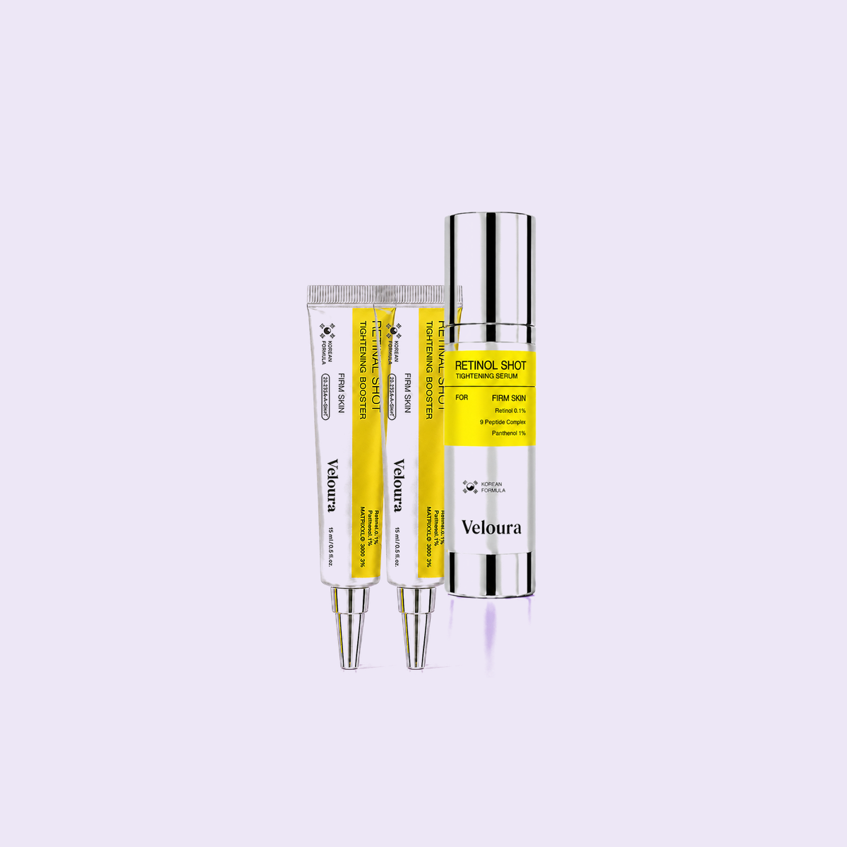 Kit Booster Vita-A: two Retinal Booster tubes and one Retinol Booster