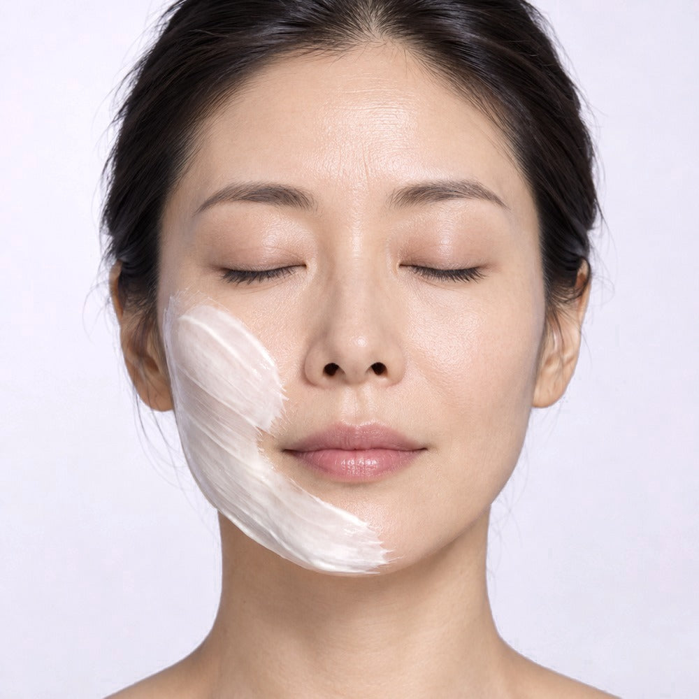 The Night Wrapping Mask brushed across the cheek