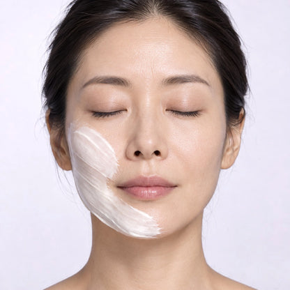 The Night Wrapping Mask brushed across the cheek