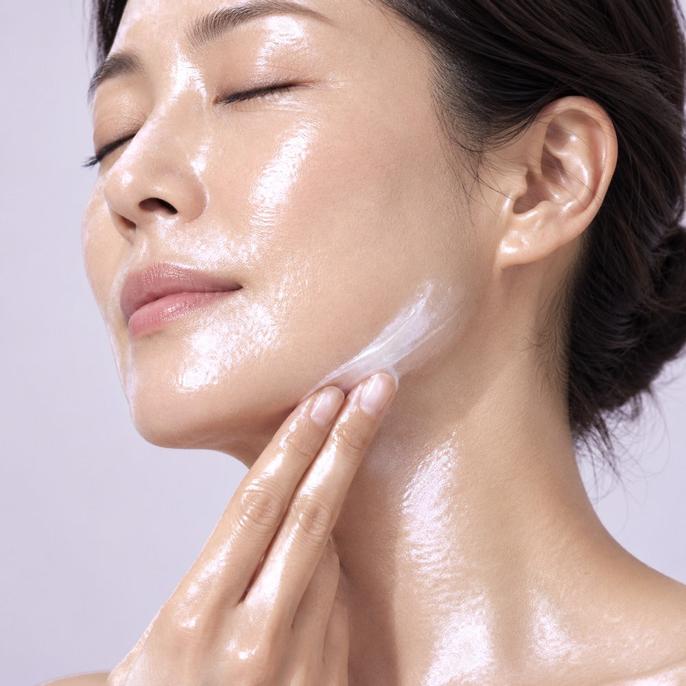 Smoothing the Retinol Booster along the jawline