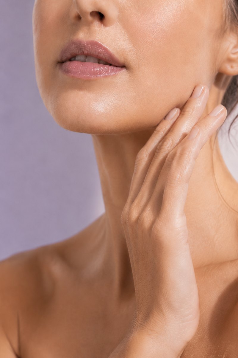 A firm, smooth jawline